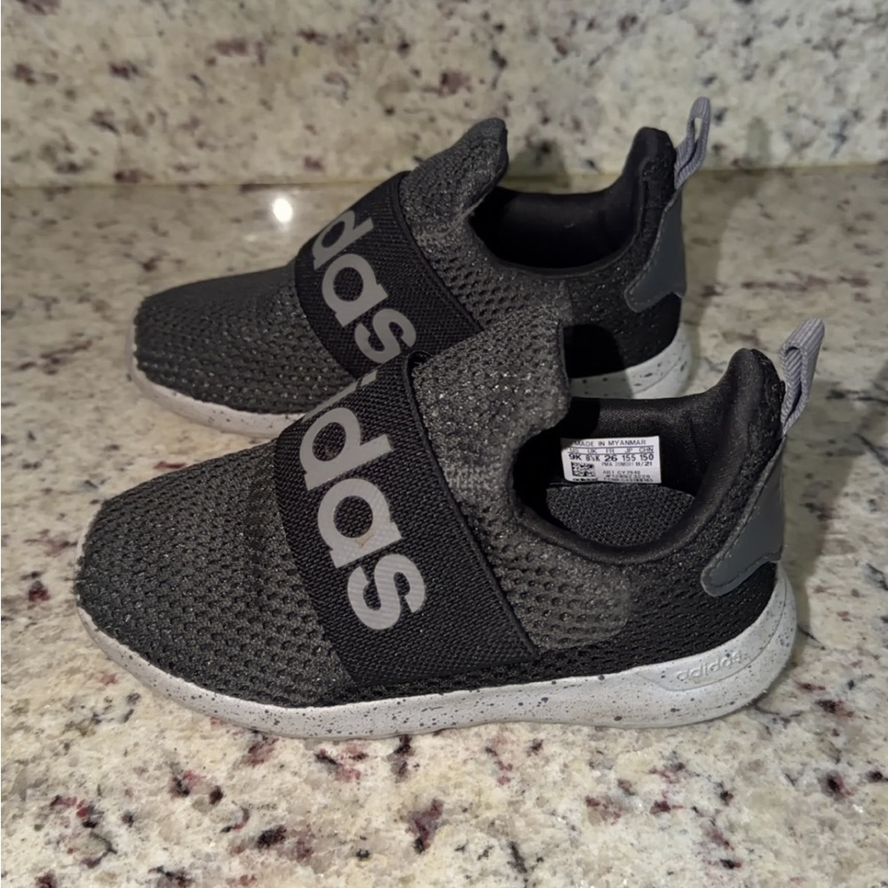 Adidas Kids Black and Gray Slip-On toddler 9 Sneakers